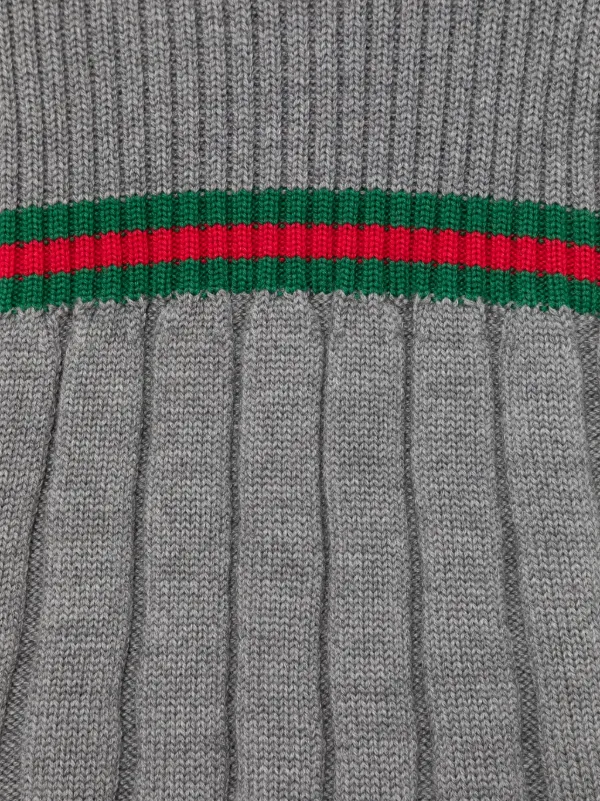 Gucci Kids ウェブディテール ワンピース | グレー | FARFETCH JP