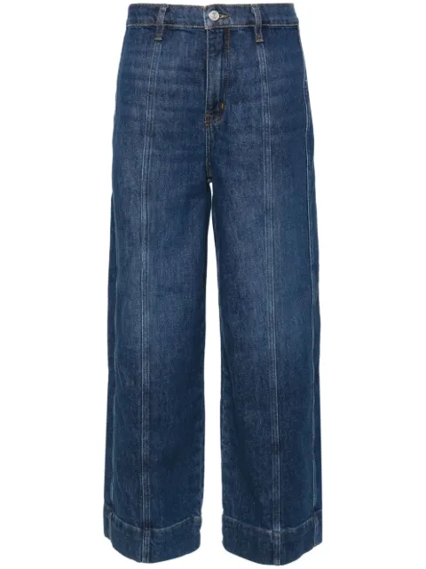 FRAME Calça jeans wide leg Seamed cintura alta