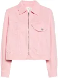 FRAME Heart cropped denim jacket - Pink