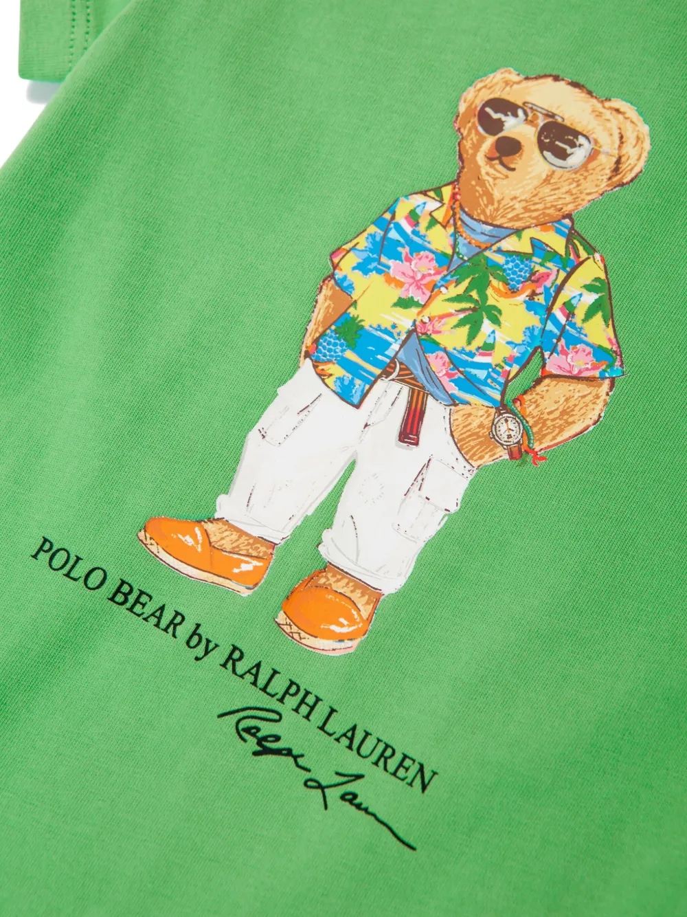 POLO RALPH LAUREN KIDS Babypakje met teddybeerprint Groen