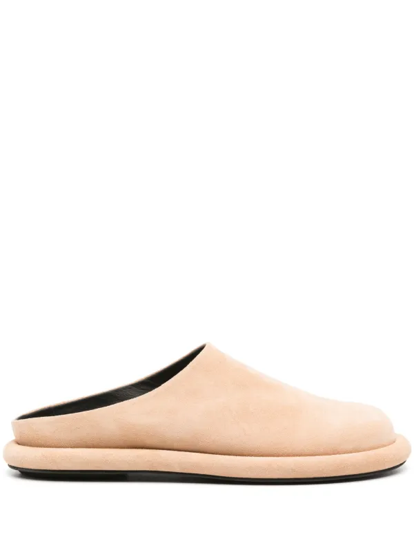 Officine Creative Slip-on Suede Mules in Neutrals