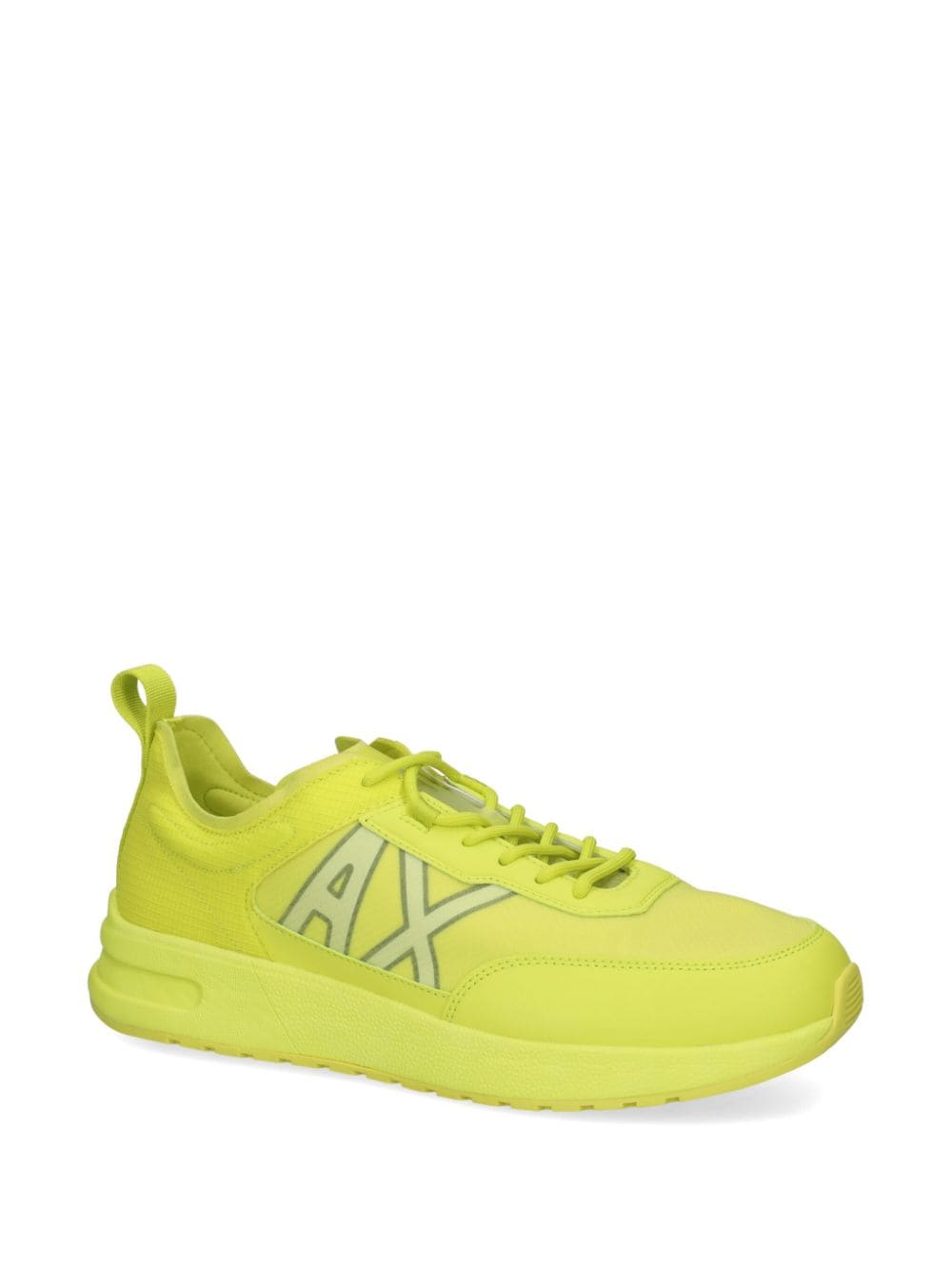 Shop Armani Exchange Logo-print Panelled Sneakers In 黄色