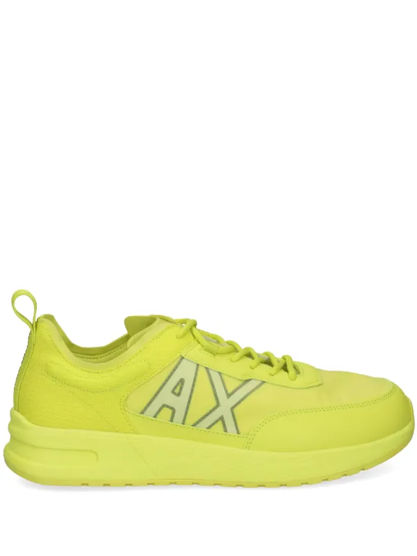 Armani Exchange Tenis Con Paneles y Logo Estampado Amarillo FARFETCH AR