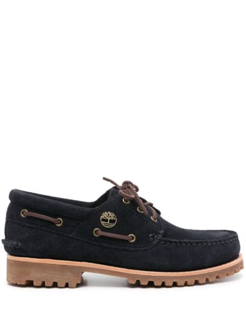 Timberland suede logo-plaque boat shoes