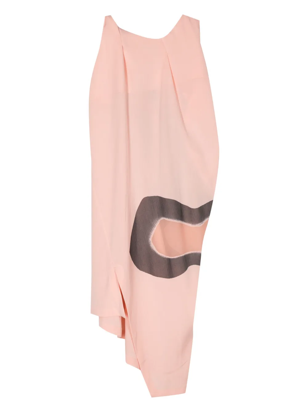 Issey Miyake Jurk met abstracte print - Roze