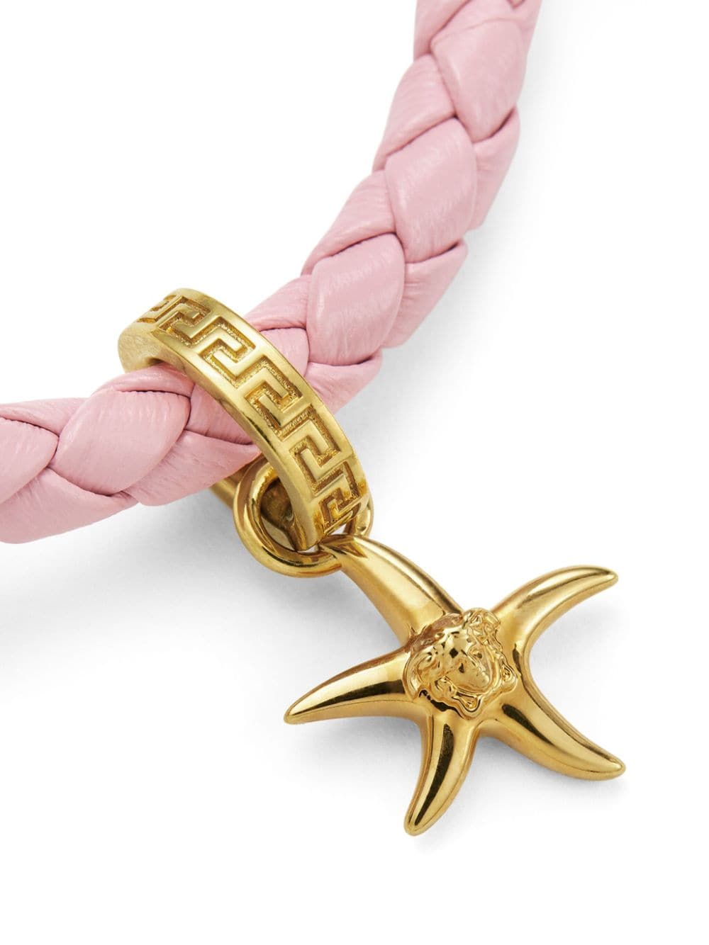 Shop Versace Barocco Sea Braided Bracelet In 金色