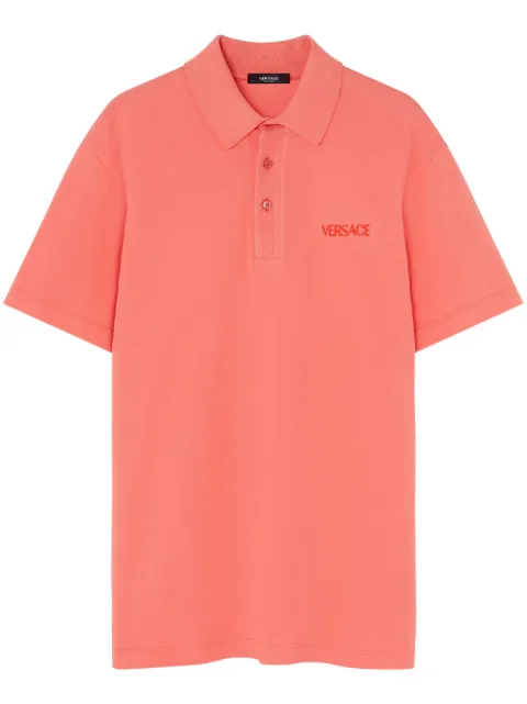 Versace logo-embroidered polo shirt