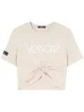 Versace Safety Pin cropped T-shirt - Neutrals