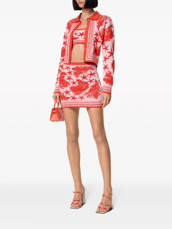 Versace バロッコ シー カーディガン | ピンク | FARFETCH JP