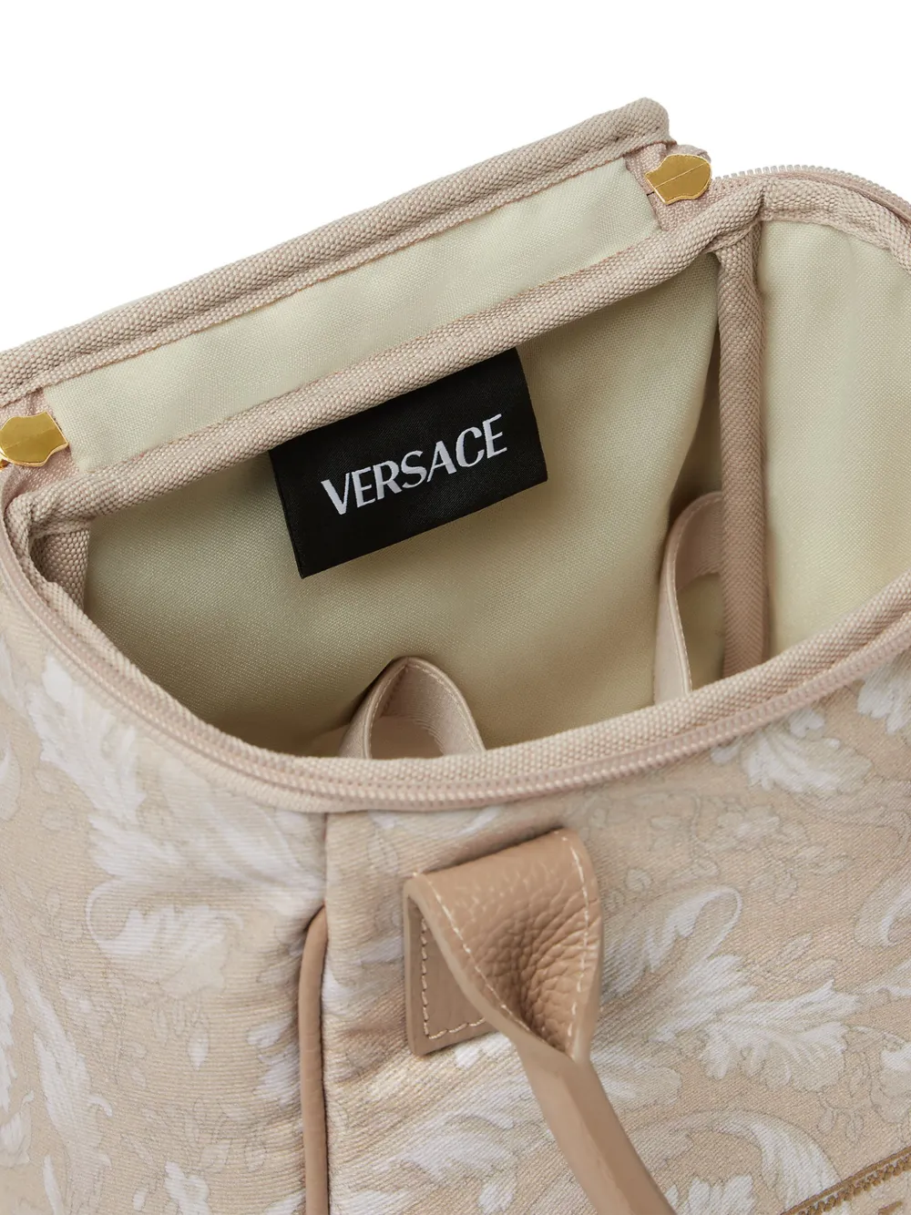 Shop Versace Barocco Cooler Lunch Bag In 中性色