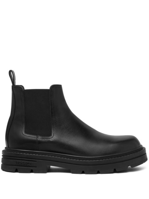 Versace Adriano leather Chelsea boots