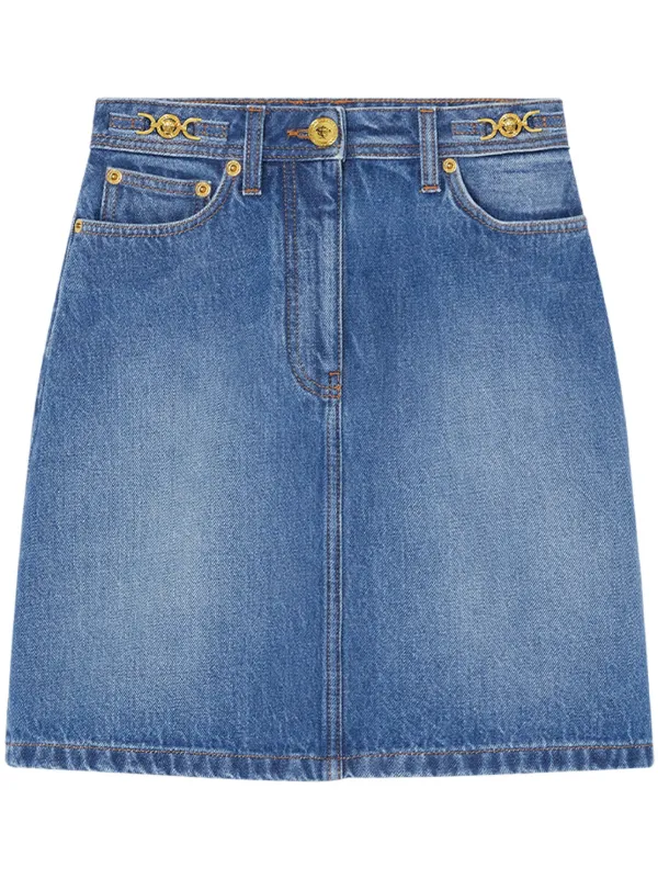 【関税&送料込】Versace Mini Skirt Original New collection Versace black LA GRECA MINI SKIRT