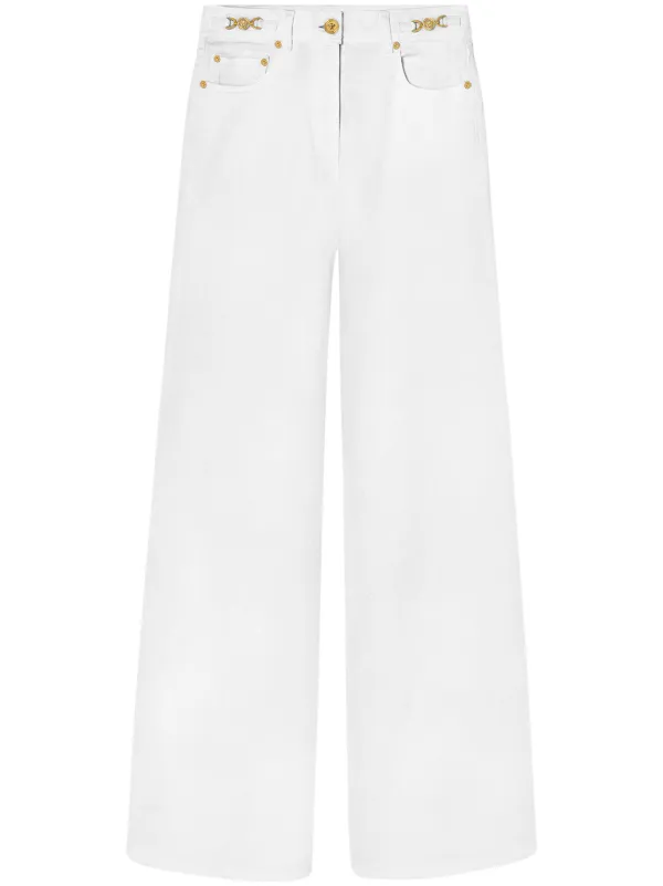 Versace フレア ワイドジーンズ | ホワイト | FARFETCH JP