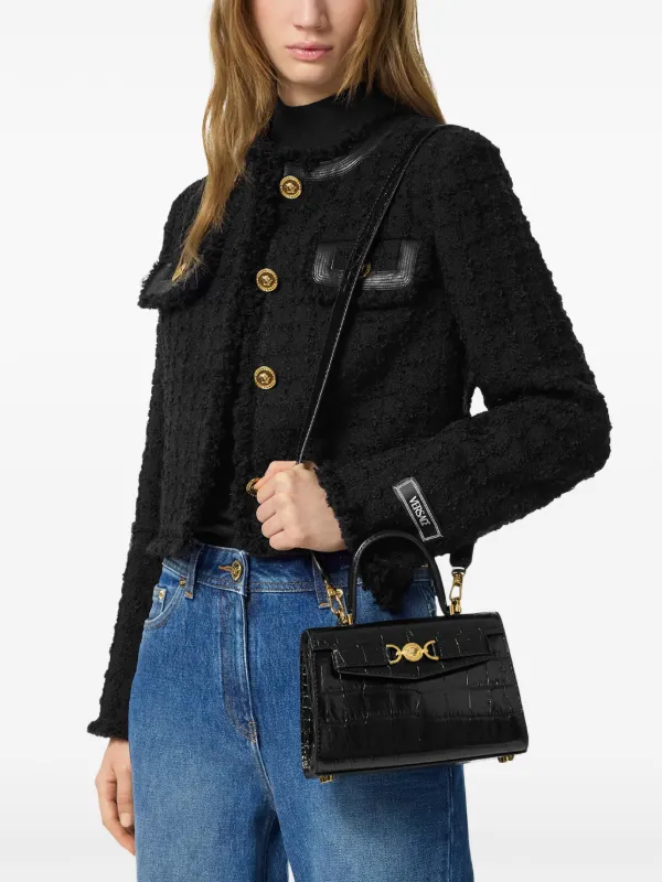 【関税＆送料込み】Versace Small Medusa '95 Tote 0400022019381_BLACKPALLADIUM?