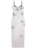 Versace embroidered silk satin gown - Grey