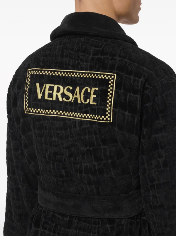 【送料&関税込】Versace Black Bathrobe With Medusa Plaque On Black Versace Robe – ICETIME LUXE