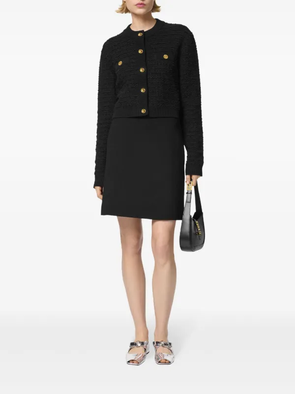 【SALE】VERSACE ブークレ ツイード ジャケット 黒 Versace ブークレツイード ジャケット | ブラック | FARFETCH JP