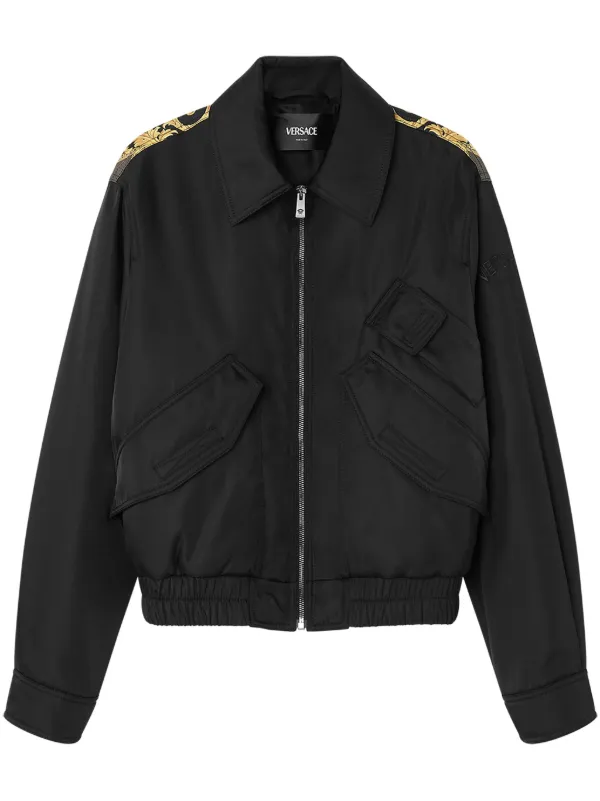 Versace Jaqueta Bomber La Coupe Des Dieux | Preto | FARFETCH BR
