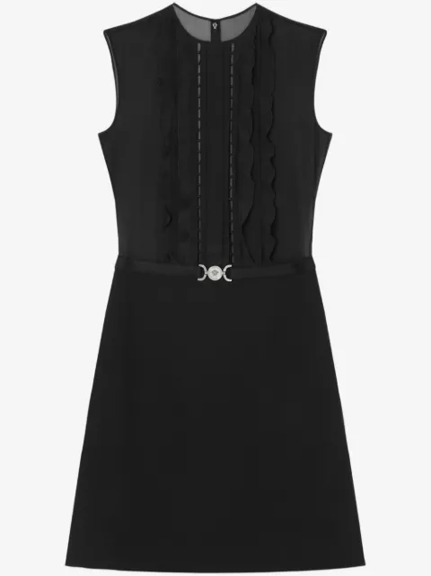 Versace vestido corto de georgette acampanado