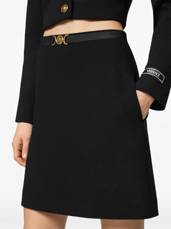 VIP【関税送料無料】希少 VERSACE BLACK, PINK AND GREEN SKIRT VERSACE ICONIC BLACK 