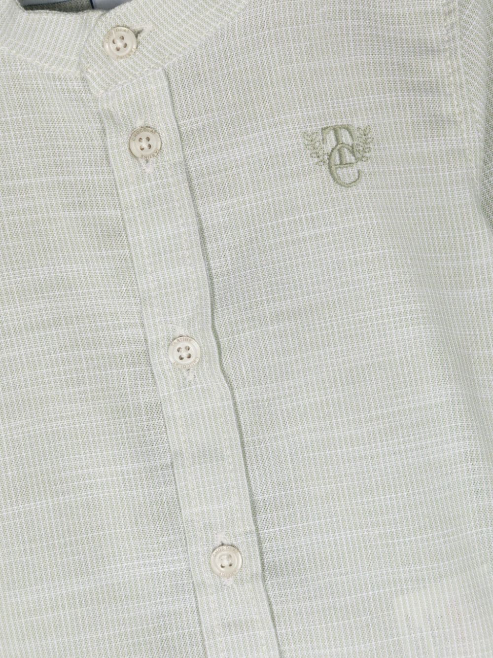 Shop Tartine Et Chocolat Logo-embroidered Cotton Shirt In Green