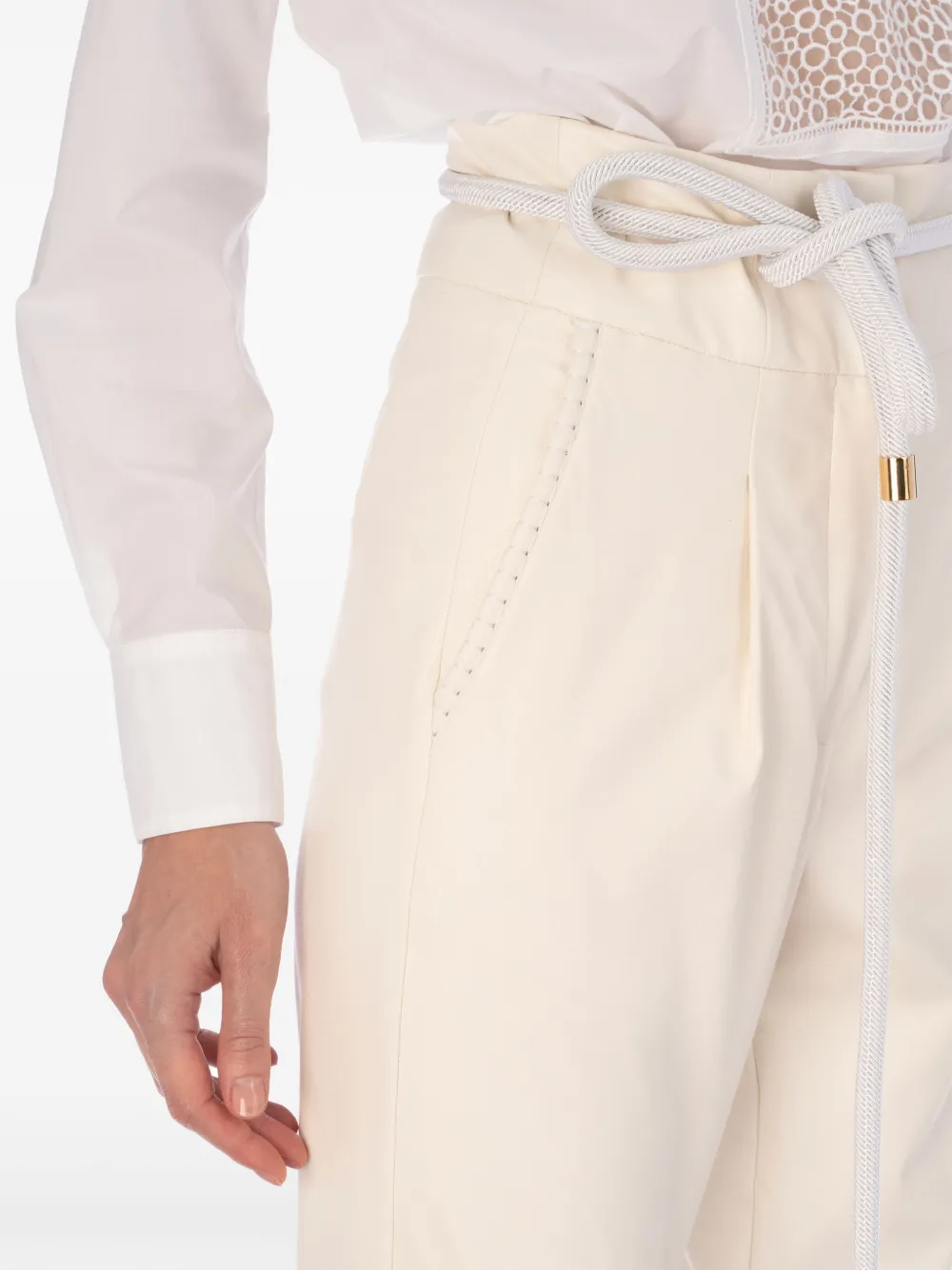 Silvia Tcherassi Moad straight broek Wit