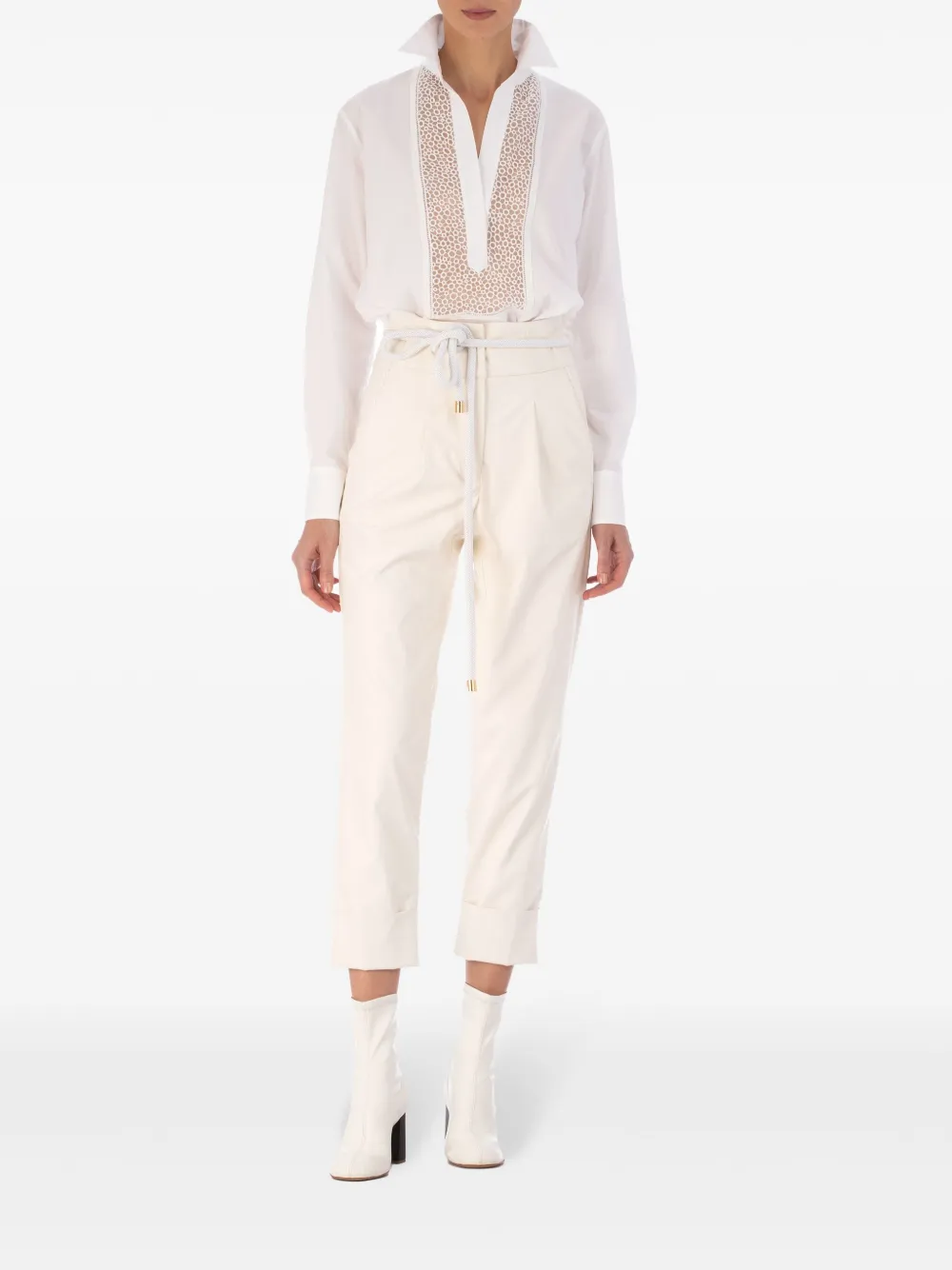 Silvia Tcherassi Moad straight broek Wit
