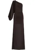 Silvia Tcherassi Farah one-shoulder gown - Brown