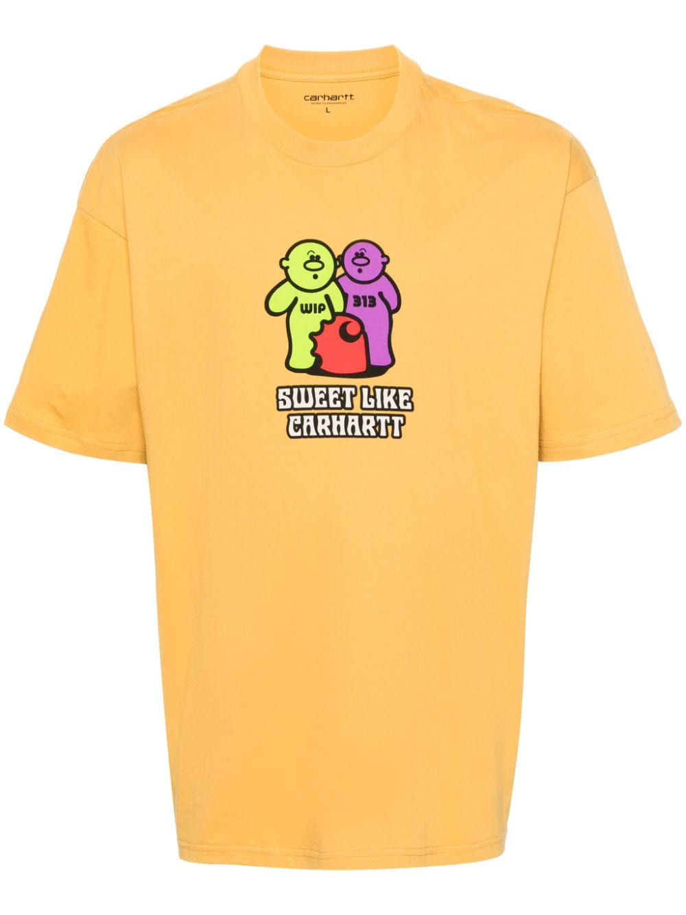 Carhartt Gummy-print Cotton T-shirt In Yellow