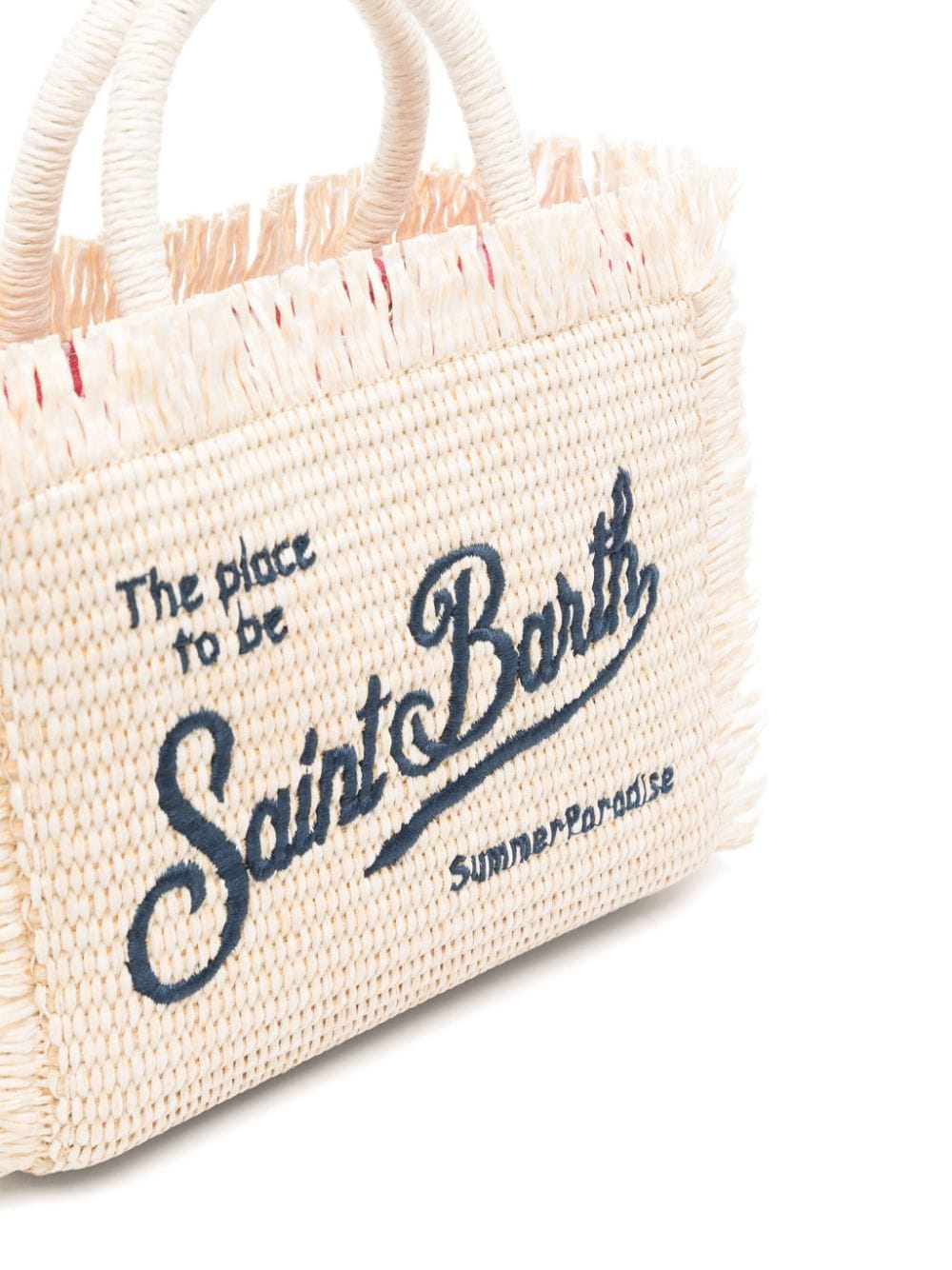 Shop Mc2 Saint Barth Mini Vanity Straw Bag In Neutrals