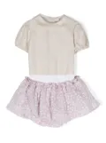 La Stupenderia linen shorts set - Neutrals