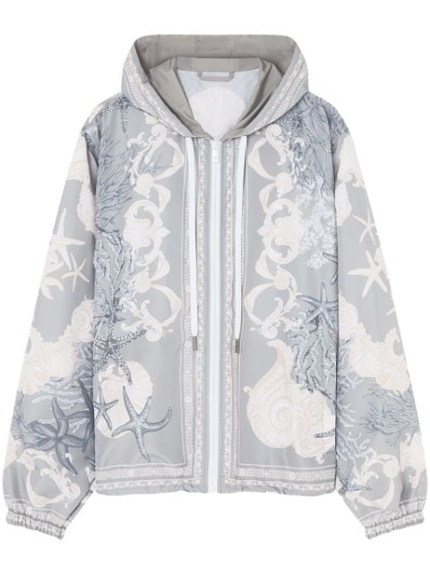 Versace Barocco Sea hooded windbreaker