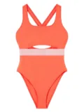 Versace Greca Border one-piece swimsuit - Orange