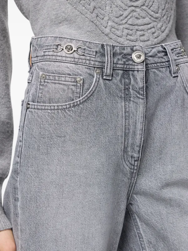 Versace high-rise straight-leg Jeans | Grey | FARFETCH