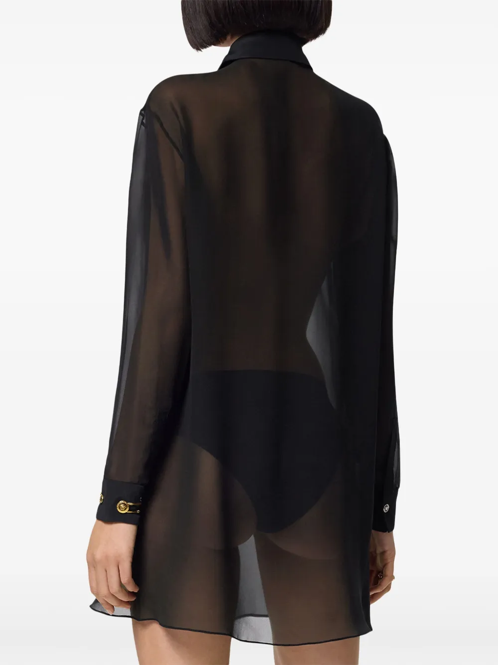 Cheap Versace Lavallire silk shirt Women