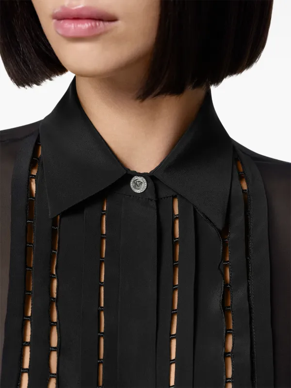 Versace Lavalli re Silk Shirt Black FARFETCH CA