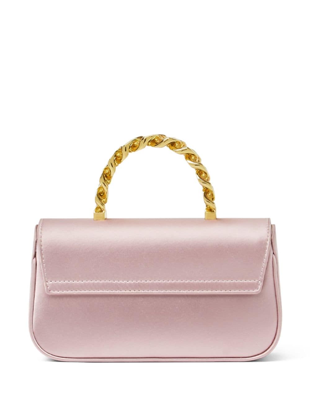Shop Versace La Medusa Foldover Shoulder Bag In Pink