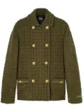 Versace Heritage tweed peacoat - Green