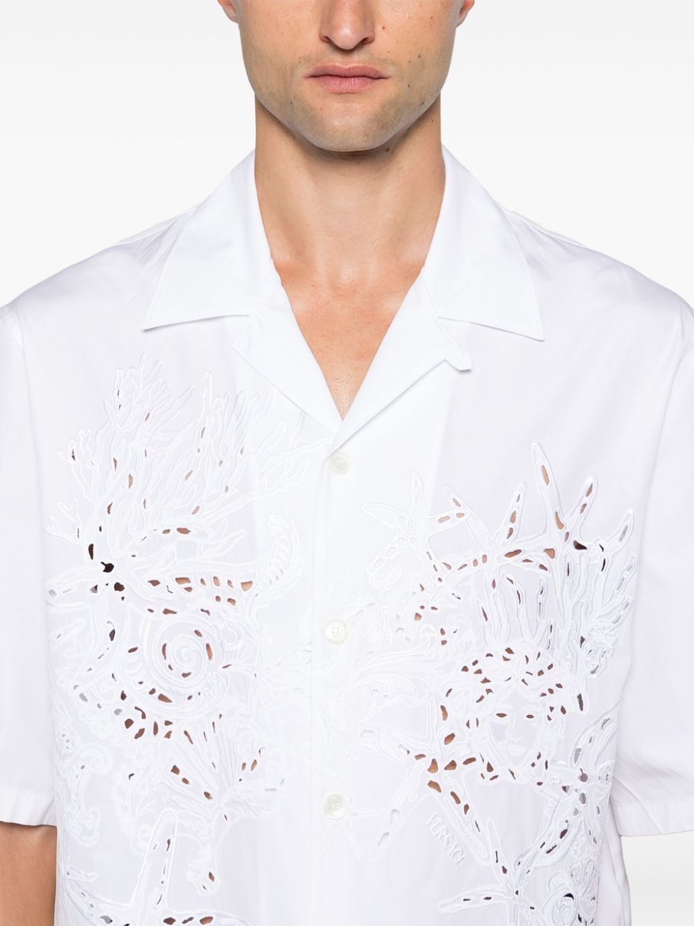 Versace Sangallo embroidered shirt Men