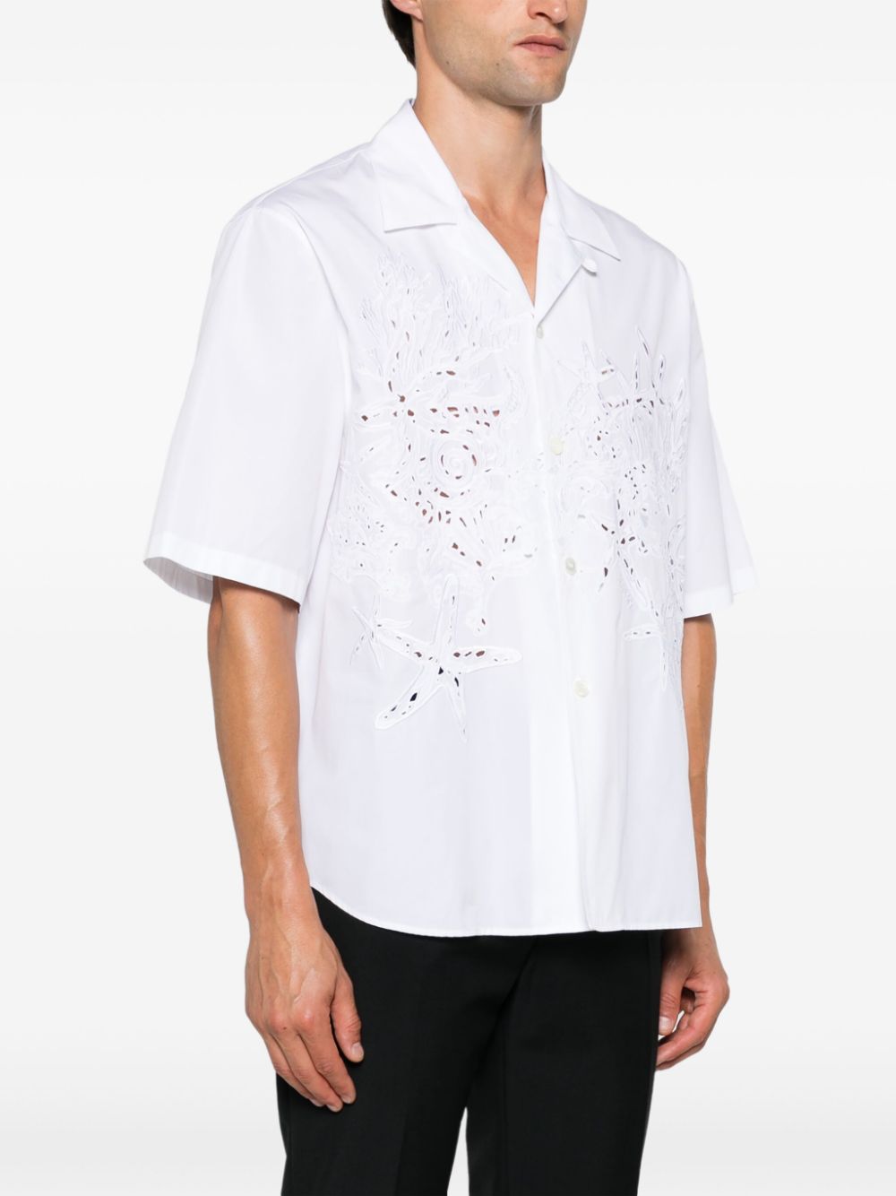 Versace Sangallo embroidered shirt Men