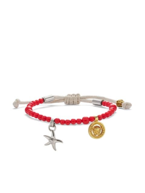 Versace Medusa-charm beaded bracelet