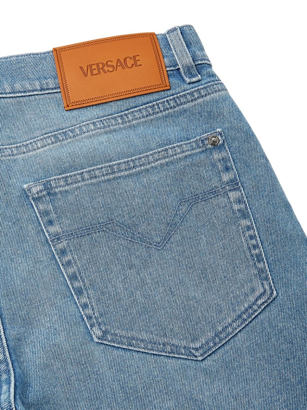 Shop Versace Slim-fit Jeans In Blue