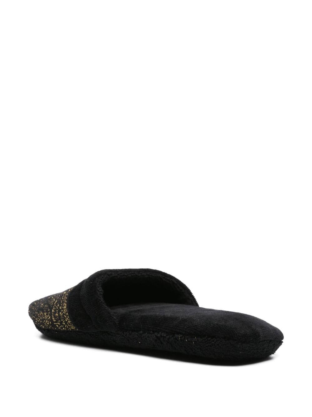 Shop Versace Couple Des Dieux Bath Slippers In Black