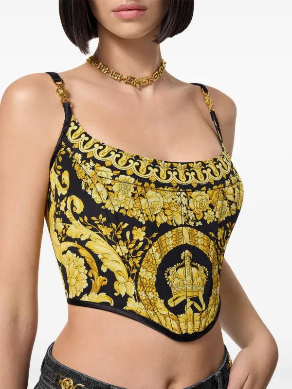 Versace La Coupe Des Dieux Corset Top | Black | FARFETCH