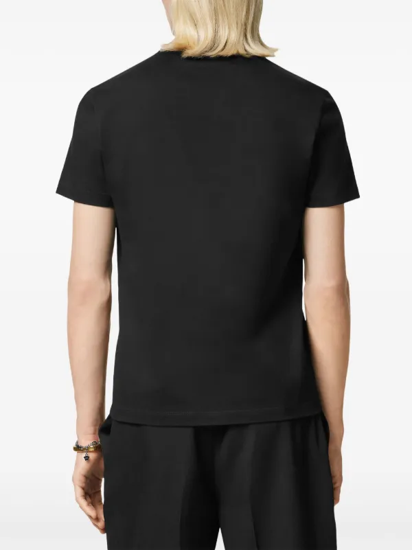 Versace Coupe Blason Embroidered T-shirt | Black | FARFETCH