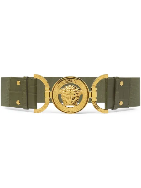 Versace Medusa '95 croc-effect leather belt Women