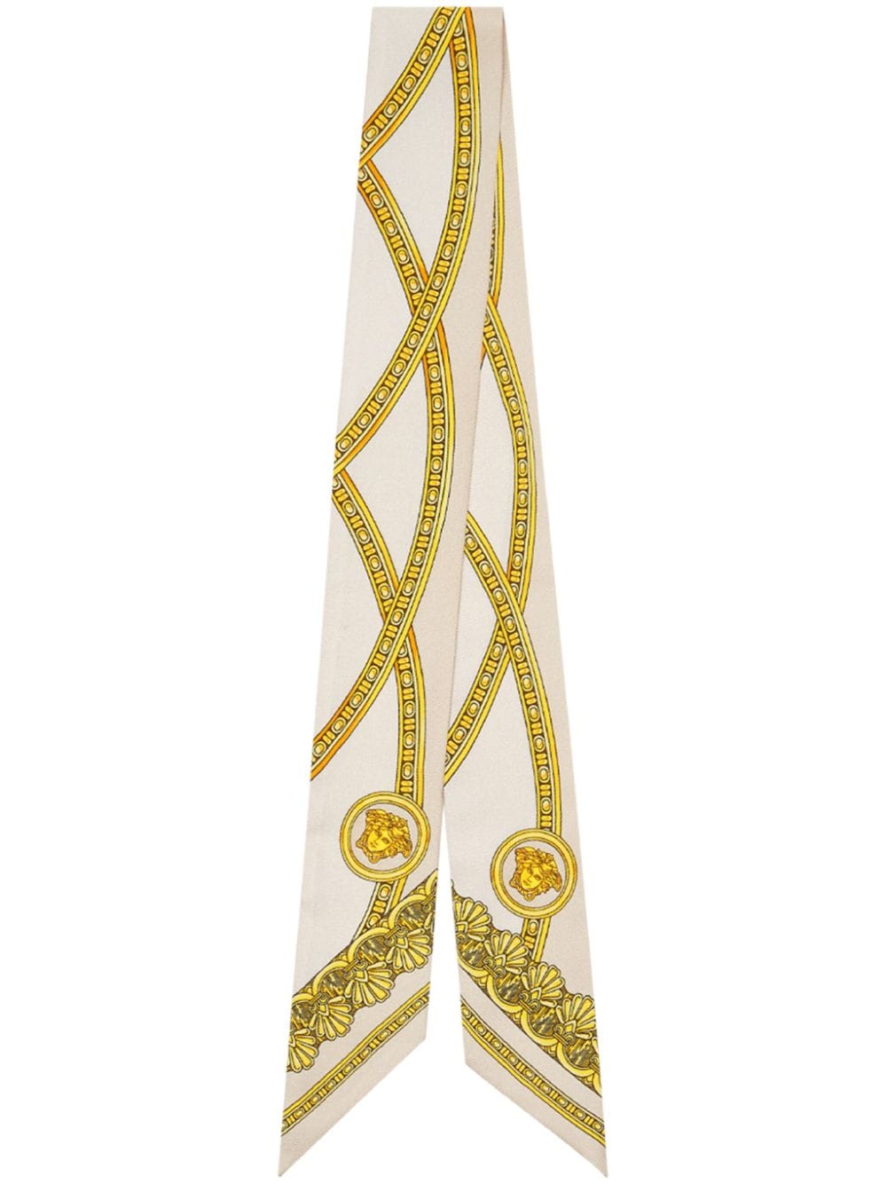 Versace Medusa Printed Scarf In White