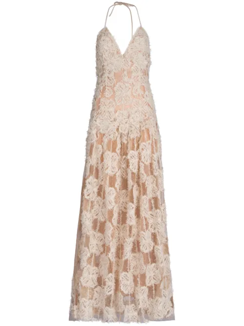 Robe longue Danae à appliqué floral - Silvia Tcherassi - Modalova