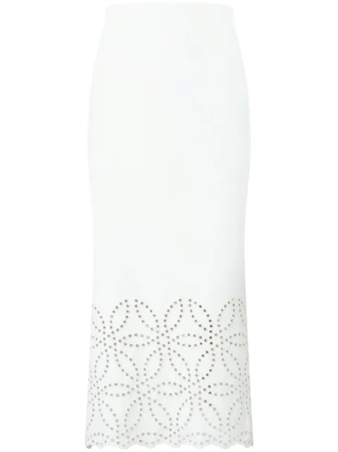 Silvia Tcherassi Atira eyelet-embellished midi skirt