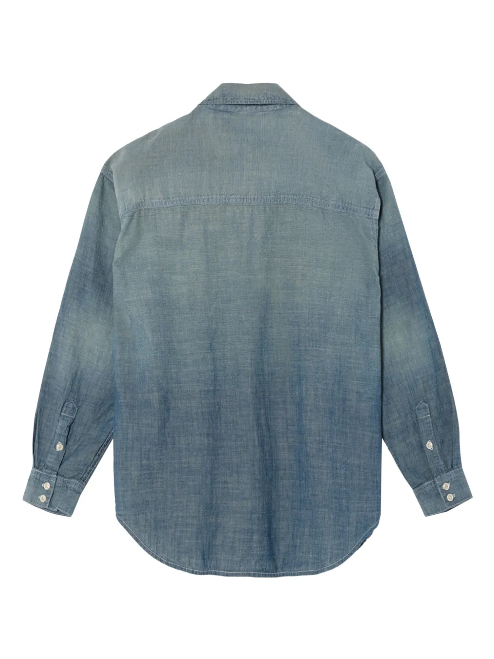 Shop Re/done X Pamela Anderson Chambray Shirt In Blue